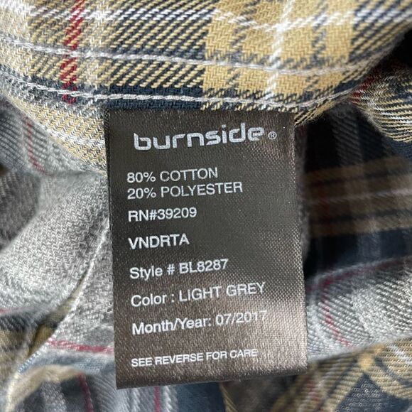 Burnside Button Down Flannel Shirt Size L EUC - Picture 9 of 9